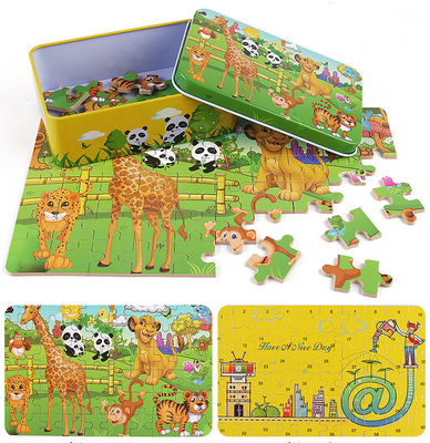 3D 나무로 되는 Eco 친절한 주문 조각그림 맞추기 만화 아이들 조각그림 맞추기