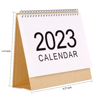 2023 인쇄 월간 달력 1400gsm 1800gsm 마분지 책상 달력